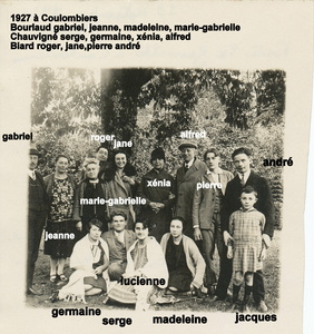 1927 Coulombiers familles rat bourlaud chauvigne biard