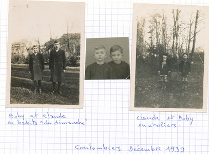 Claude et Boby à Coulombiers en 1939