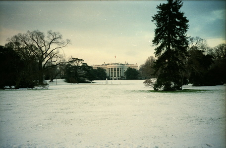La Maison Blanche sous la neige par -25°