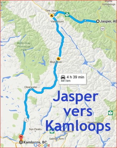 Jasper vers kamloops  Colombie-Britannique