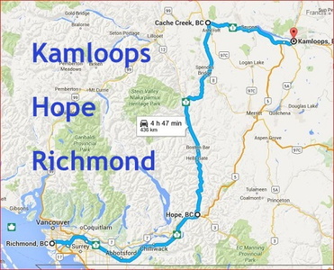 20161015 kamloops vers Richemond Colombie-Britannique