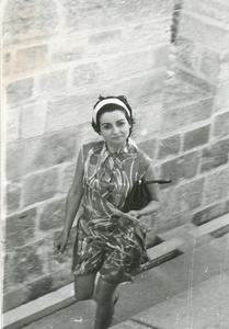 Ginette pendant l'été 1970 au théâtre romain d'Orange