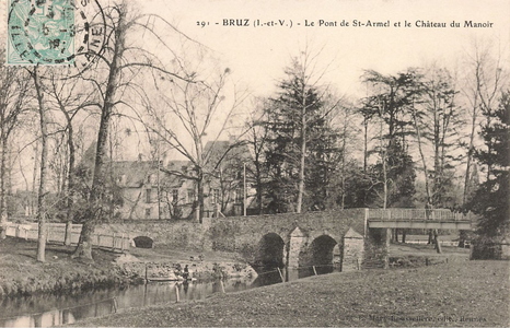 Bruz - Le pont de Saint-Armel et le château du manoir