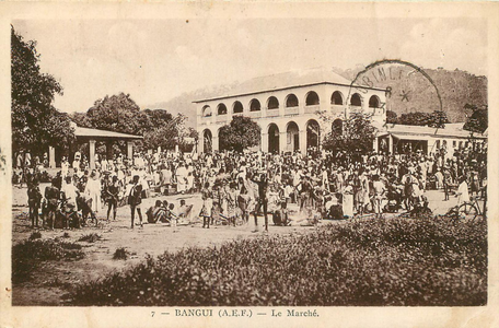 Marché de Bangui avec factorerie 1932