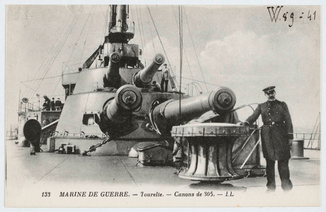 Marine de guerre - Tourelle - Canons de 305
