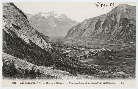 Le Dauphiné - Bourg d'Oisans - Vue générale et le massif de Belledonne