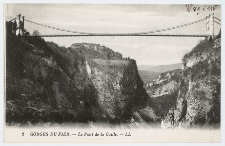 Gorges du Fier - Le pont de la Caille