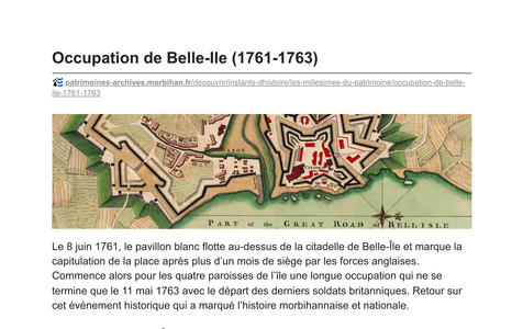Occupation de Belle-Île 1761-1763
