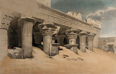 Les colonnes du temple de Edfou par David Robert 23 novembre 1838