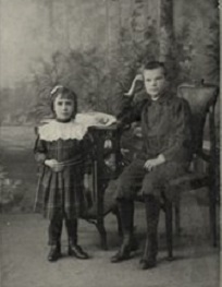 Olga et Serge Chauvigné en 1911 à Saint-Petersbourg