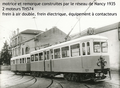 Motrice et remorque réseau Nancy 1935