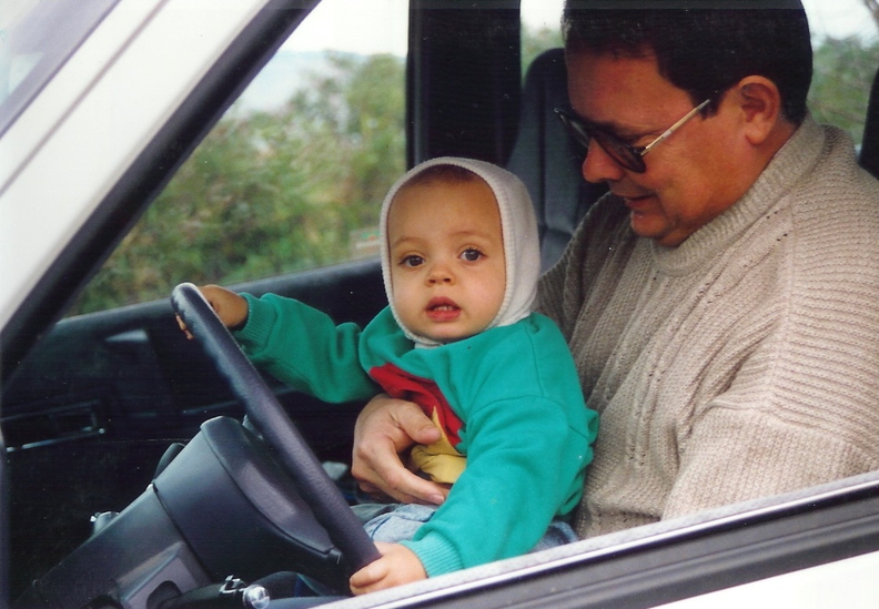 Première leçon de conduite en 1991 avec le Voyager