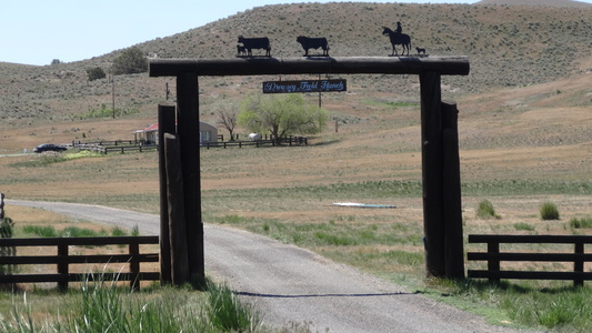 Portique de ranch, en Idaho, en allant sur Bend