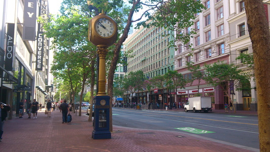 Samuel's clock sur Market Street, San Francisco