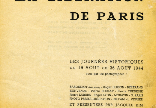 La libération de de Paris page 3 : liste des auteurs