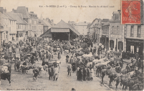 Saint-Méen-le-Grand - Champ de foire - Marché du 28 avril 1906