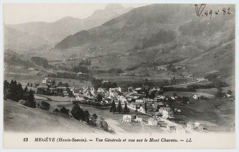 Megève - Vue générale et vue sur le Mont Charvin