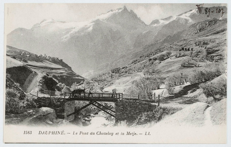 Dauphiné - Le pont du Chazelet et la Meije