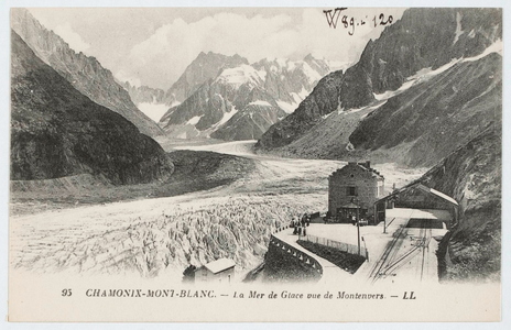 Chamonix-Mont-Blanc - La Mer de Glace vue de Montenvers