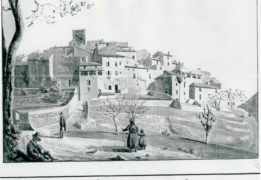 Vue prise du village du Revest en 1827